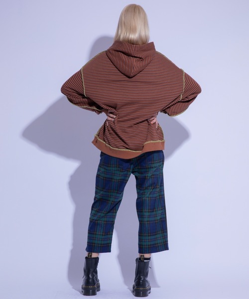 Candy Stripper（キャンディストリッパー）の「CHECK COMBINED パンツ（その他パンツ・レディース・ブラック/カーキ・1/2）」の19枚目の写真