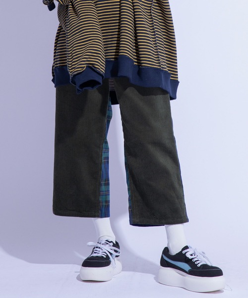 Candy Stripper（キャンディストリッパー）の「CHECK COMBINED パンツ（その他パンツ・レディース・ブラック/カーキ・1/2）」の13枚目の写真