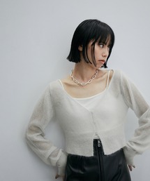 ADAM ET ROPE' | モヘヤショートカーディガン(カーディガン/ボレロ)