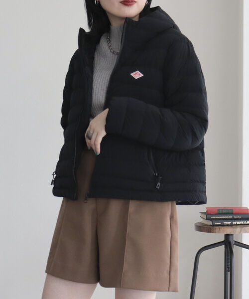 DANTON(ダントン)の「【DANTON/ダントン】MIDDLE DOWN HOODED JACKET(ダウンジャケット/コート・レディース・ブラック/グレイッシュベージュ・S/M)」の6枚目の写真