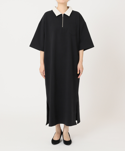 ALORE（アローレ）の「《別注》【ALORE/アローレ】ラガーシャツワンピース（Tシャツ/カットソー・レディース・ブラック/ネイビー/グリーン・FREE）」の14枚目の写真