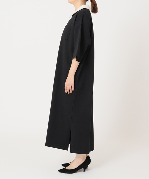 ALORE（アローレ）の「《別注》【ALORE/アローレ】ラガーシャツワンピース（Tシャツ/カットソー・レディース・ブラック/ネイビー/グリーン・FREE）」の15枚目の写真