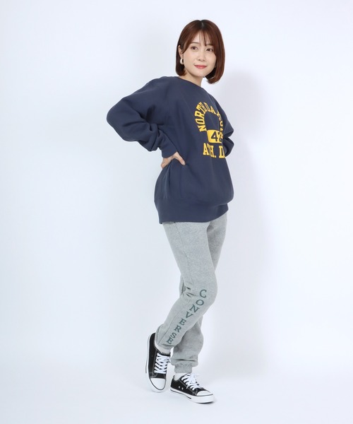 CONVERSE(コンバース)の「CONVERSE(コンバース)ワンポイントロゴスウェットジョガーパンツ(裏起毛)(スウェットパンツ・レディース・オレンジ/ブラック/アッシュグレー/グレー・M/L)」の14枚目の写真