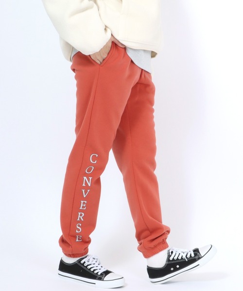 CONVERSE(コンバース)の「CONVERSE(コンバース)ワンポイントロゴスウェットジョガーパンツ(裏起毛)(スウェットパンツ・レディース・オレンジ/ブラック/アッシュグレー/グレー・M/L)」の16枚目の写真