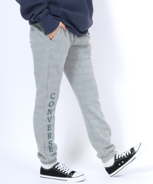 CONVERSE(コンバース)の「CONVERSE(コンバース)ワンポイントロゴスウェットジョガーパンツ(裏起毛)(スウェットパンツ・レディース・オレンジ/ブラック/アッシュグレー/グレー・M/L)」の10枚目の写真