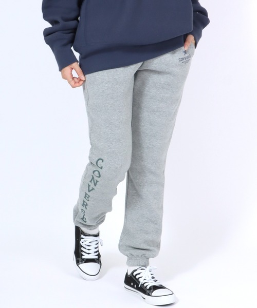 CONVERSE(コンバース)の「CONVERSE(コンバース)ワンポイントロゴスウェットジョガーパンツ(裏起毛)(スウェットパンツ・レディース・オレンジ/ブラック/アッシュグレー/グレー・M/L)」の11枚目の写真