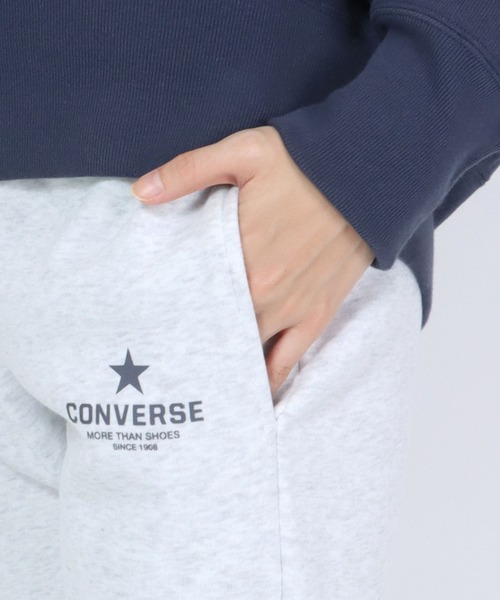 CONVERSE(コンバース)の「CONVERSE(コンバース)ワンポイントロゴスウェットジョガーパンツ(裏起毛)(スウェットパンツ・レディース・オレンジ/ブラック/アッシュグレー/グレー・M/L)」の21枚目の写真