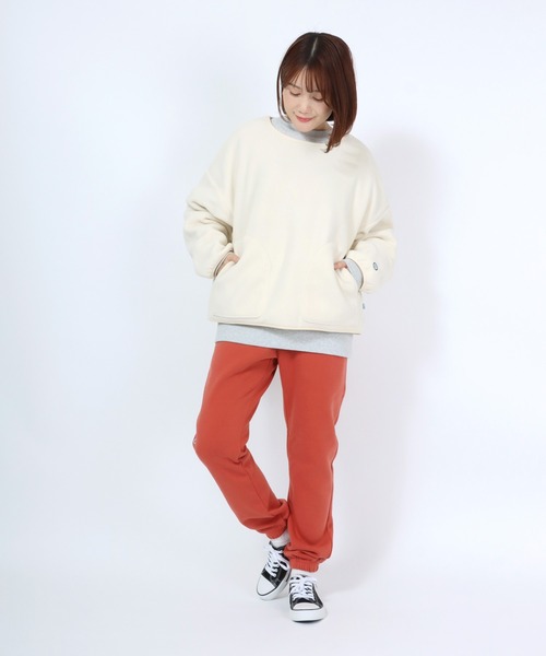 CONVERSE(コンバース)の「CONVERSE(コンバース)ワンポイントロゴスウェットジョガーパンツ(裏起毛)(スウェットパンツ・レディース・オレンジ/ブラック/アッシュグレー/グレー・M/L)」の17枚目の写真