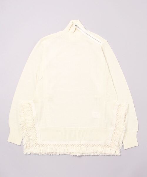 PONTI（ポンティ）の「PONTI Combination Layered Turtleneck Knit（ニット/セーター・レディース・オフホワイト/ブラック・FREE）」の6枚目の写真