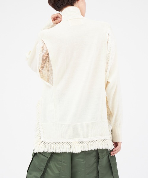 PONTI（ポンティ）の「PONTI Combination Layered Turtleneck Knit（ニット/セーター・レディース・オフホワイト/ブラック・FREE）」の11枚目の写真