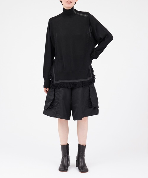 PONTI（ポンティ）の「PONTI Combination Layered Turtleneck Knit（ニット/セーター・レディース・オフホワイト/ブラック・FREE）」の9枚目の写真