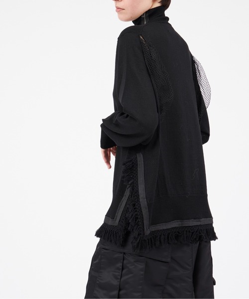 PONTI（ポンティ）の「PONTI Combination Layered Turtleneck Knit（ニット/セーター・レディース・オフホワイト/ブラック・FREE）」の7枚目の写真