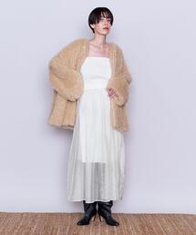 <AEWEN MATOPH>シアー コンビ チューブトップワンピース