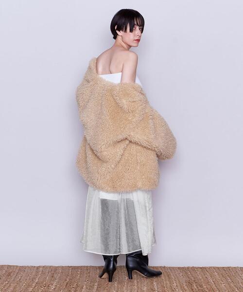 AEWEN MATOPH(イウエン マトフ)の「<AEWEN MATOPH>シアー コンビ チューブトップワンピース(ワンピース・レディース・ブラック/オフホワイト・FREE)」の5枚目の写真