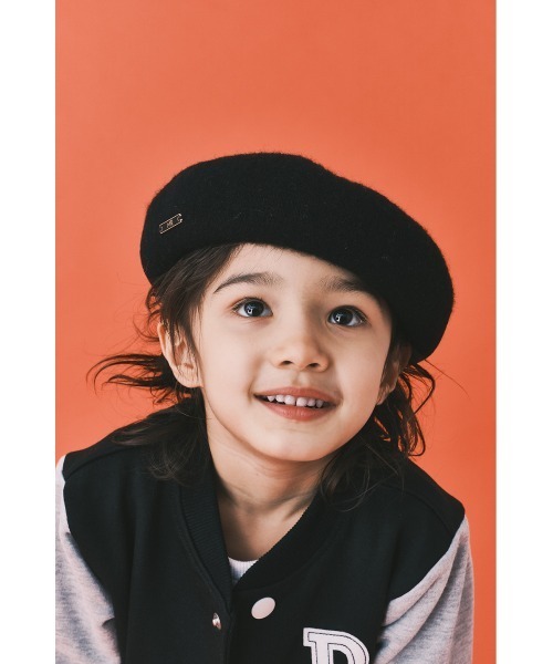 MR（まる）の「ベレー帽（ハンチング/ベレー帽・キッズ・ベージュ/パープル/ブラック/レッド・F）」の2枚目の写真