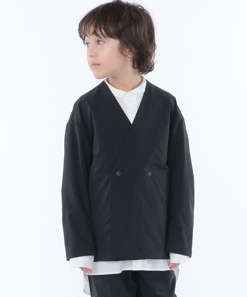SHIPS（シップス）の「【SHIPS KIDS別注】MOUN TEN.:110～140cm / SOLOTEX(R) ジャケット（ノーカラージャケット・キッズ・ブラック・110/140/125）」の11枚目の写真