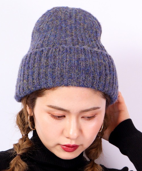 FUNALIVE（ファンアライブ）の「joujoulier ミックスヤーンニット帽（ニットキャップ/ビーニー・レディース・ブラウン/グリーン/レッド/ネイビー・FREE）」の13枚目の写真