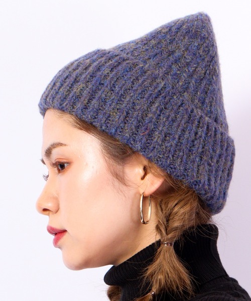 FUNALIVE（ファンアライブ）の「joujoulier ミックスヤーンニット帽（ニットキャップ/ビーニー・レディース・ブラウン/グリーン/レッド/ネイビー・FREE）」の7枚目の写真