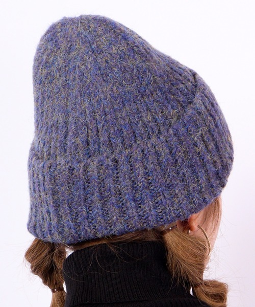 FUNALIVE（ファンアライブ）の「joujoulier ミックスヤーンニット帽（ニットキャップ/ビーニー・レディース・ブラウン/グリーン/レッド/ネイビー・FREE）」の6枚目の写真