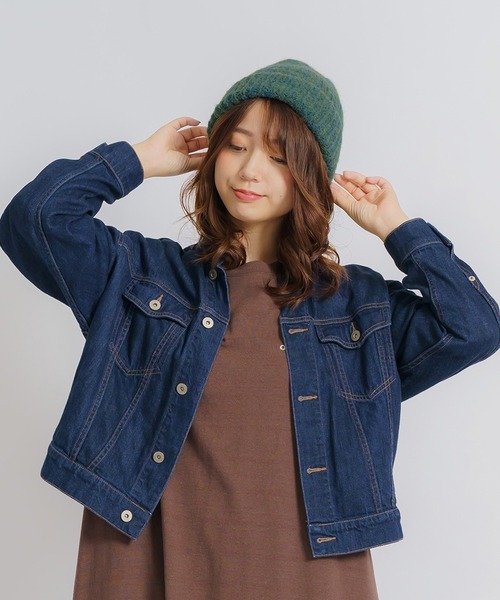 FUNALIVE（ファンアライブ）の「joujoulier ミックスヤーンニット帽（ニットキャップ/ビーニー・レディース・ブラウン/グリーン/レッド/ネイビー・FREE）」の9枚目の写真