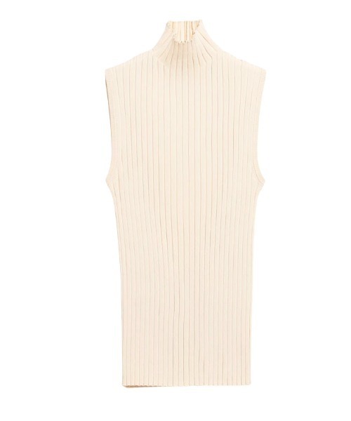 anuans（アニュアンス）の「タートルリブノースリーブニット（ニット/セーター・レディース・ブラック/ベージュ/ブラウン/グリーン/アイボリー/グレー×ピンク・FREE）」の13枚目の写真