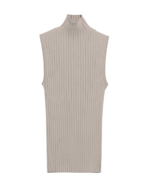 anuans（アニュアンス）の「タートルリブノースリーブニット（ニット/セーター・レディース・ブラック/ベージュ/ブラウン/グリーン/アイボリー/グレー×ピンク・FREE）」の14枚目の写真