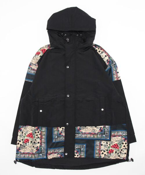 123606：キノコスカーフ柄切替ブルゾン