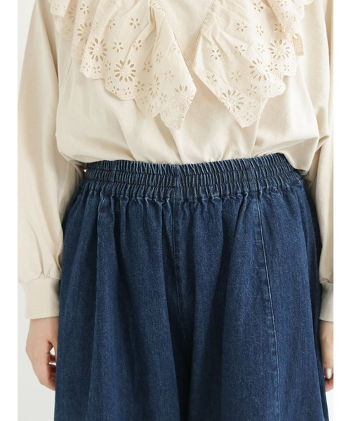 Samansa Mos2(サマンサ モスモス)の「パッチワークデニムパンツ(デニムパンツ・レディース・ネイビー・フリ-)」の12枚目の写真