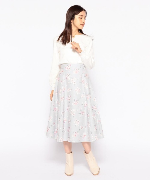 MISCH MASCH(ミッシュマッシュ)の「ブーケフラワーフレアスカート(スカート・レディース・チャコールグレー/ライトグレー・SMALL/MEDIUM)」の5枚目の写真