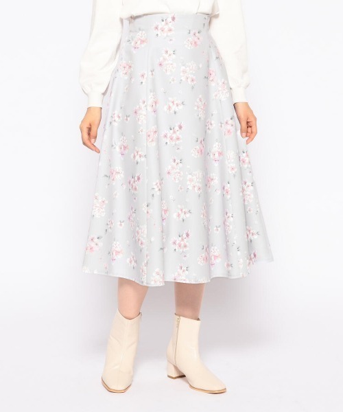 MISCH MASCH(ミッシュマッシュ)の「ブーケフラワーフレアスカート(スカート・レディース・チャコールグレー/ライトグレー・SMALL/MEDIUM)」の6枚目の写真