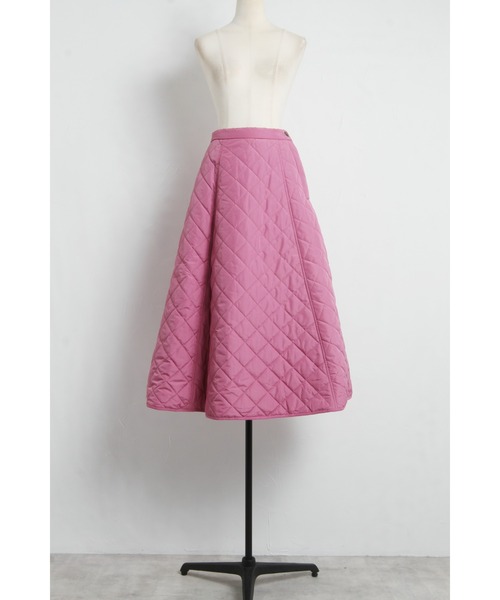 &. NOSTALGIA（アンドドットノスタルジア）の「サイドボタンキルティングフレアスカート（スカート・レディース・ベージュ/アイボリー/ピンク/ネイビー/ブラック/グリーン/カーキ・M）」の16枚目の写真