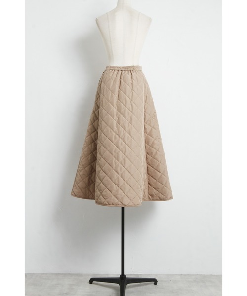 &. NOSTALGIA（アンドドットノスタルジア）の「サイドボタンキルティングフレアスカート（スカート・レディース・ベージュ/アイボリー/ピンク/ネイビー/ブラック/グリーン/カーキ・M）」の20枚目の写真