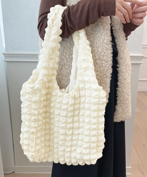 apres jour（アプレジュール）の「【apres jour×ARIAZ】ポコポコトートバッグ（トートバッグ・レディース・アイボリー/ブラック・FREE）」の8枚目の写真