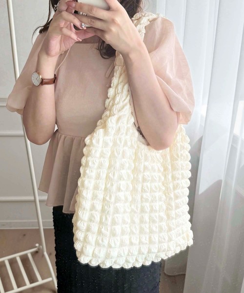 apres jour（アプレジュール）の「【apres jour×ARIAZ】ポコポコトートバッグ（トートバッグ・レディース・アイボリー/ブラック・FREE）」の12枚目の写真