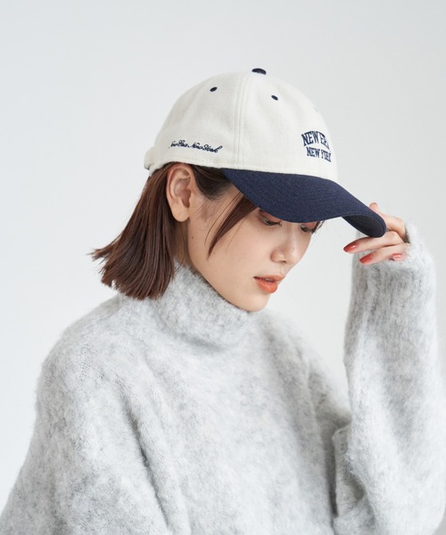 NEW ERA(ニューエラ)の「【NEW ERA/ニューエラ別注】Combination color melton CAP(キャップ・レディース・ベージュ/ブルー系その他・FREE)」の10枚目の写真