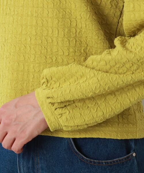 Cutie Blonde(キューティーブロンド)の「◆【ポコポコのデザインが可愛い】ジャカードトップス(Tシャツ/カットソー・レディース・ブラック/アイボリー/黄緑系・02/03)」の15枚目の写真