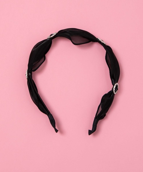 WEGO（ウィゴー）の「WEGO/【一部店限定】ジュエリーモチーフ付きカチューシャ（カチューシャ・レディース・ブラック/ピンク・FREE）」の3枚目の写真