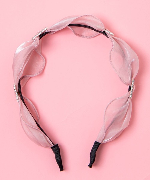 WEGO（ウィゴー）の「WEGO/【一部店限定】ジュエリーモチーフ付きカチューシャ（カチューシャ・レディース・ブラック/ピンク・FREE）」の7枚目の写真