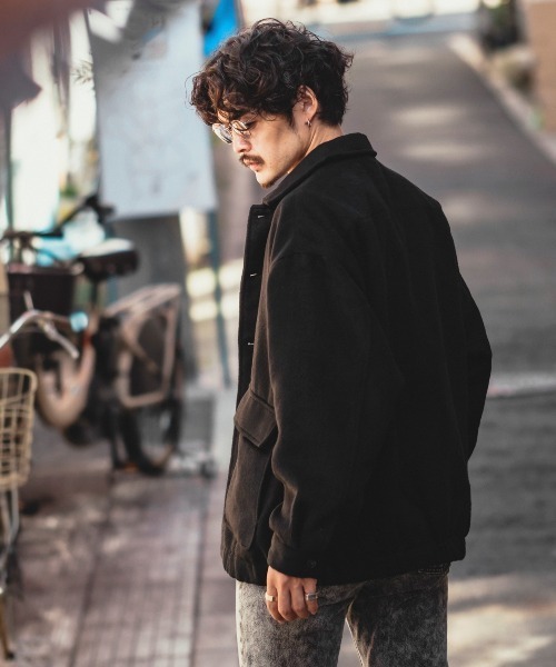 improves（インプローブス）の「ウールタッチ シャギー シャーリングブルゾン（ブルゾン・メンズ・ブラック/チェック・MEDIUM/LARGE）」の4枚目の写真