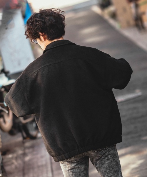 improves（インプローブス）の「ウールタッチ シャギー シャーリングブルゾン（ブルゾン・メンズ・ブラック/チェック・MEDIUM/LARGE）」の5枚目の写真