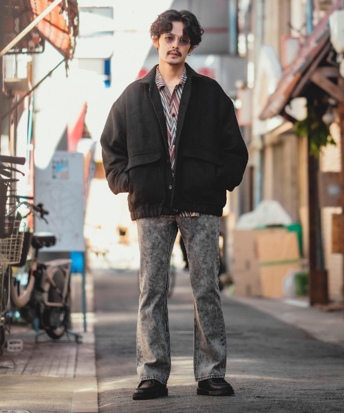 improves（インプローブス）の「ウールタッチ シャギー シャーリングブルゾン（ブルゾン・メンズ・ブラック/チェック・MEDIUM/LARGE）」の7枚目の写真