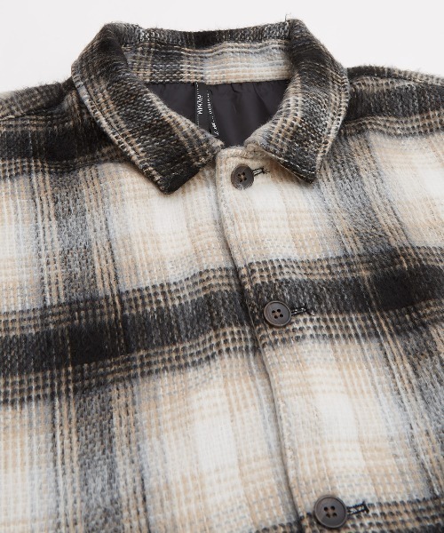 improves（インプローブス）の「ウールタッチ シャギー シャーリングブルゾン（ブルゾン・メンズ・ブラック/チェック・MEDIUM/LARGE）」の14枚目の写真