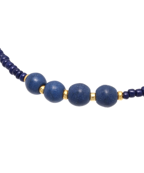 WHO'S WHO gallery（フーズフーギャラリー）の「BM4粒ビーズネックレス（ネックレス・レディース・ホワイト/ネイビー/ターコイズブルー/レッド・FREE）」の7枚目の写真