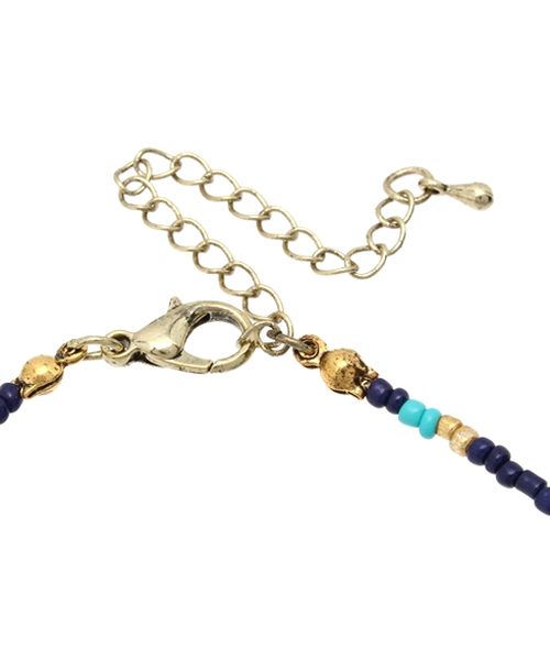 WHO'S WHO gallery（フーズフーギャラリー）の「BM4粒ビーズネックレス（ネックレス・レディース・ホワイト/ネイビー/ターコイズブルー/レッド・FREE）」の5枚目の写真