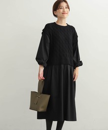 URBAN RESEARCH DOORS（アーバンリサーチドアーズ）の「ニットベストドッキングワンピース（ワンピース）」