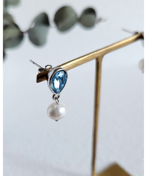 tone(トーン)の「【Tresor】クリスタル 淡水パール 一粒ピアス/ステンレス(MA)(ピアス(両耳用)・レディース・その他/その他4/その他2/その他3/その他5/その他7/その他6・FREE)」の7枚目の写真