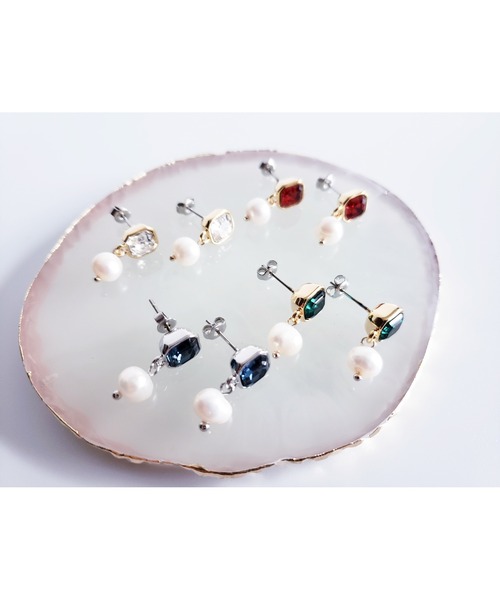 tone(トーン)の「【Tresor】クリスタル 淡水パール 一粒ピアス/ステンレス(MA)(ピアス(両耳用)・レディース・その他/その他4/その他2/その他3/その他5/その他7/その他6・FREE)」の19枚目の写真