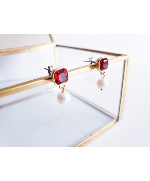 tone(トーン)の「【Tresor】クリスタル 淡水パール 一粒ピアス/ステンレス(MA)(ピアス(両耳用)・レディース・その他/その他4/その他2/その他3/その他5/その他7/その他6・FREE)」の10枚目の写真