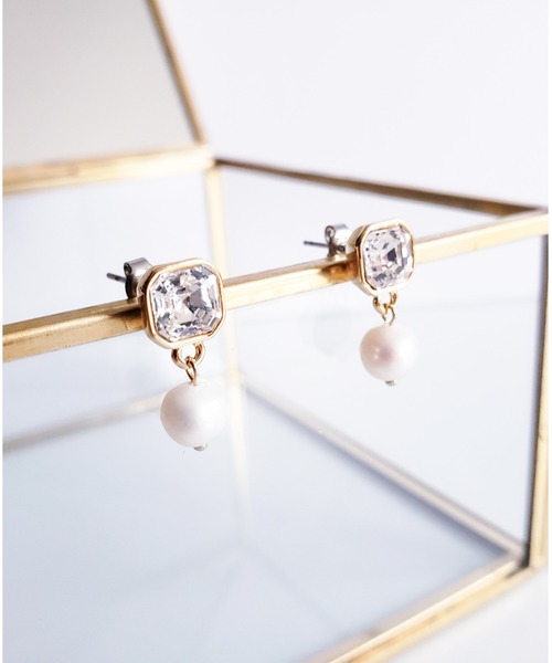 tone(トーン)の「【Tresor】クリスタル 淡水パール 一粒ピアス/ステンレス(MA)(ピアス(両耳用)・レディース・その他/その他4/その他2/その他3/その他5/その他7/その他6・FREE)」の14枚目の写真