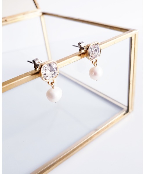 tone(トーン)の「【Tresor】クリスタル 淡水パール 一粒ピアス/ステンレス(MA)(ピアス(両耳用)・レディース・その他/その他4/その他2/その他3/その他5/その他7/その他6・FREE)」の9枚目の写真